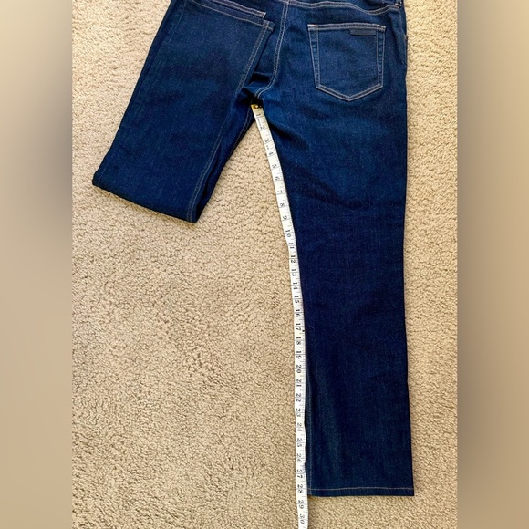 PRADA Dark Wash Mid High Rise Straight Leg Jeans Women Luxury Designer Denim 33 - Picture 13 of 17